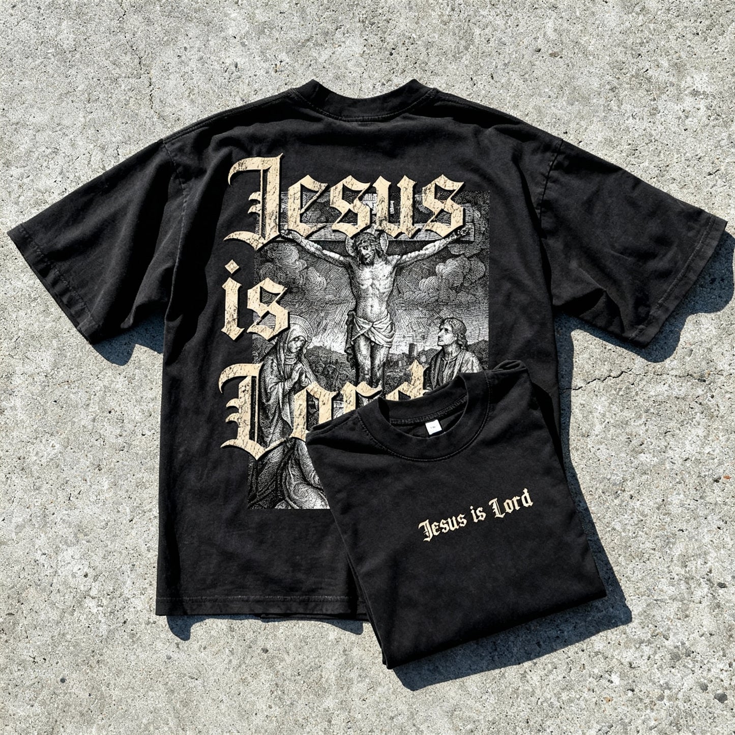 Jesus is Lord Heavy Oversized Tee