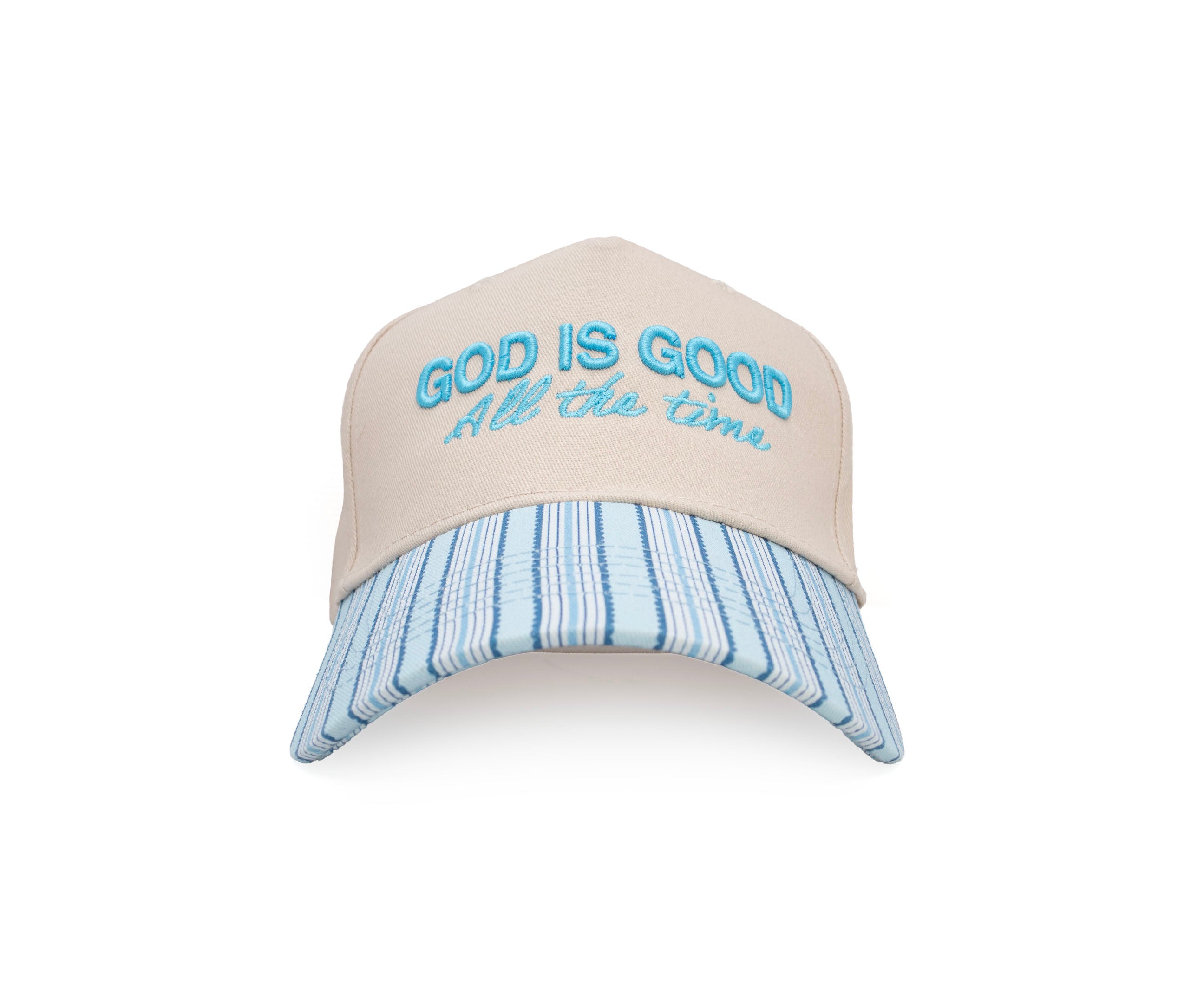 God is Good - Light Blue Coastal Striped
