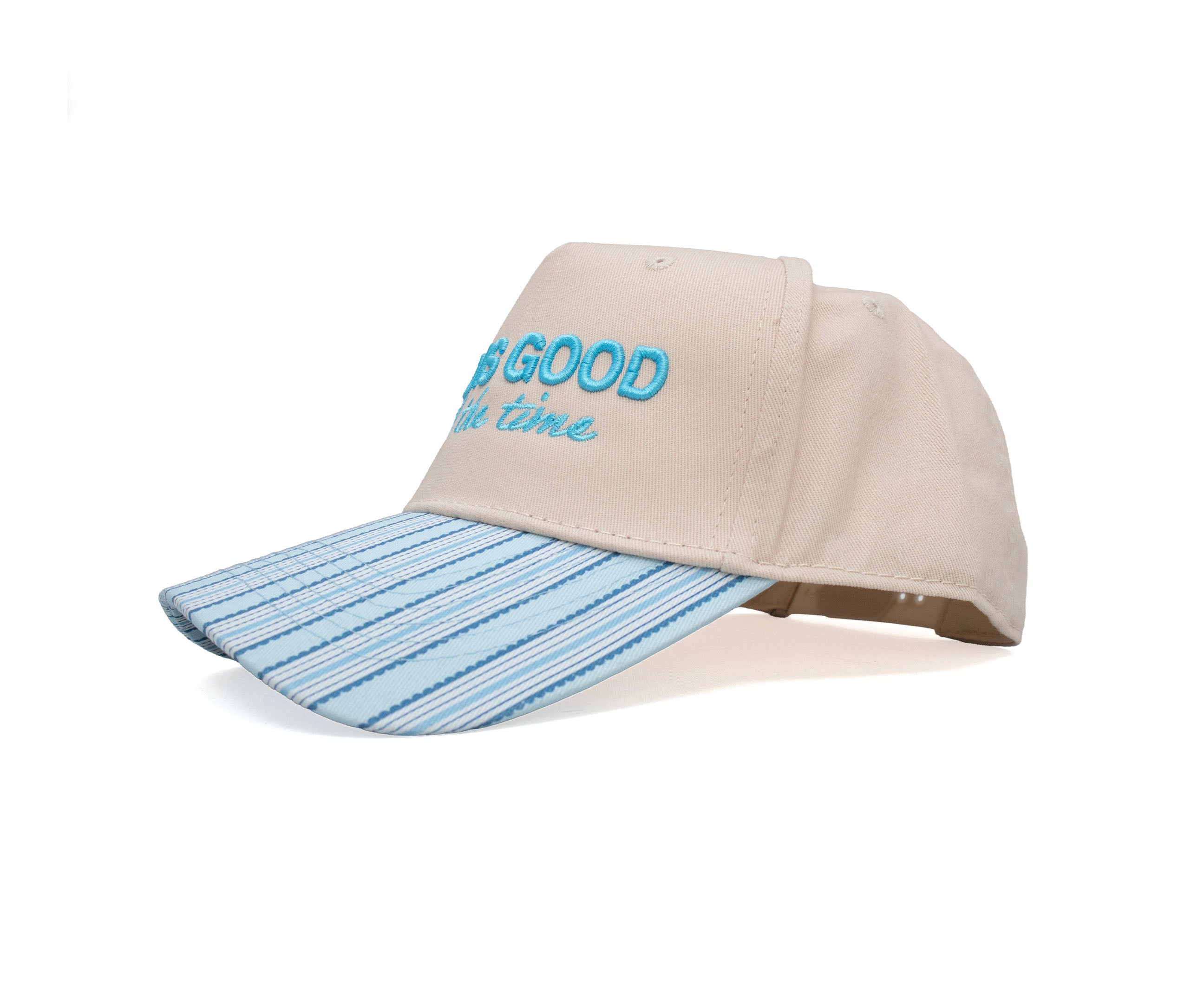 God is Good - Light Blue Coastal Striped